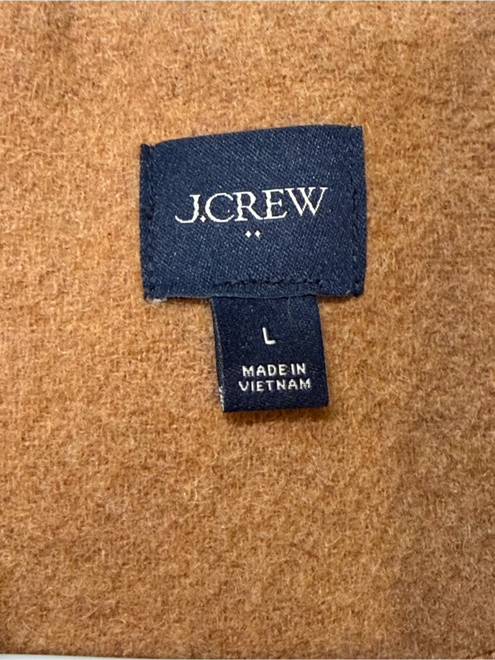 J.Crew CO102 Camel Wool Blend Midcalf Coat Size L - Picture 5 of 7